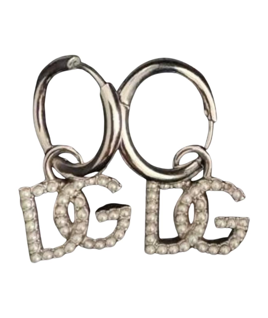 DOLCE&GABBANA Серебряные металлические серьги, фото 1