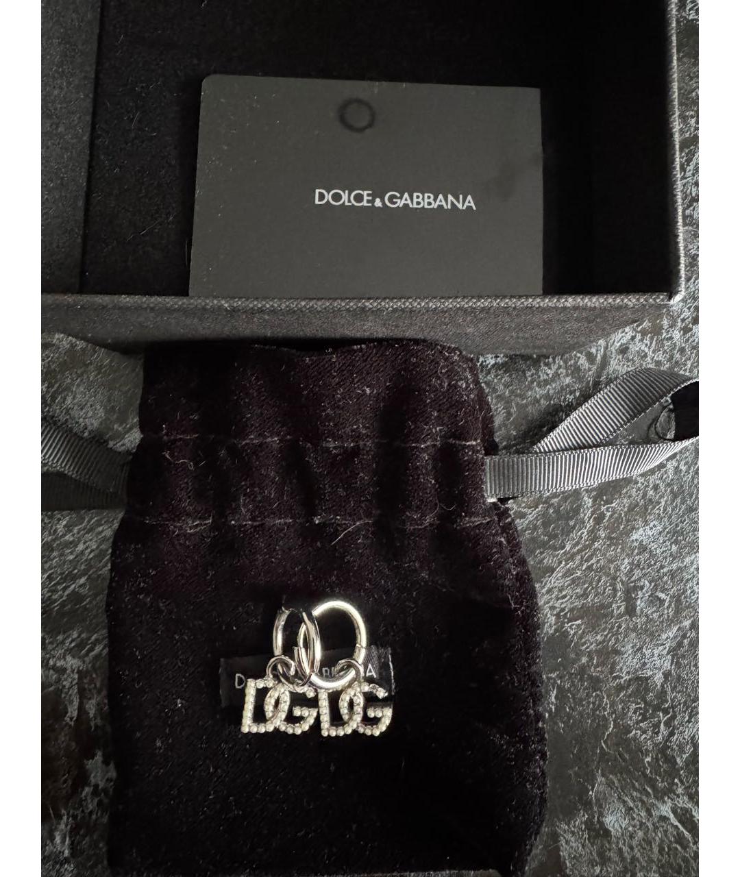 DOLCE&GABBANA Серебряные металлические серьги, фото 2