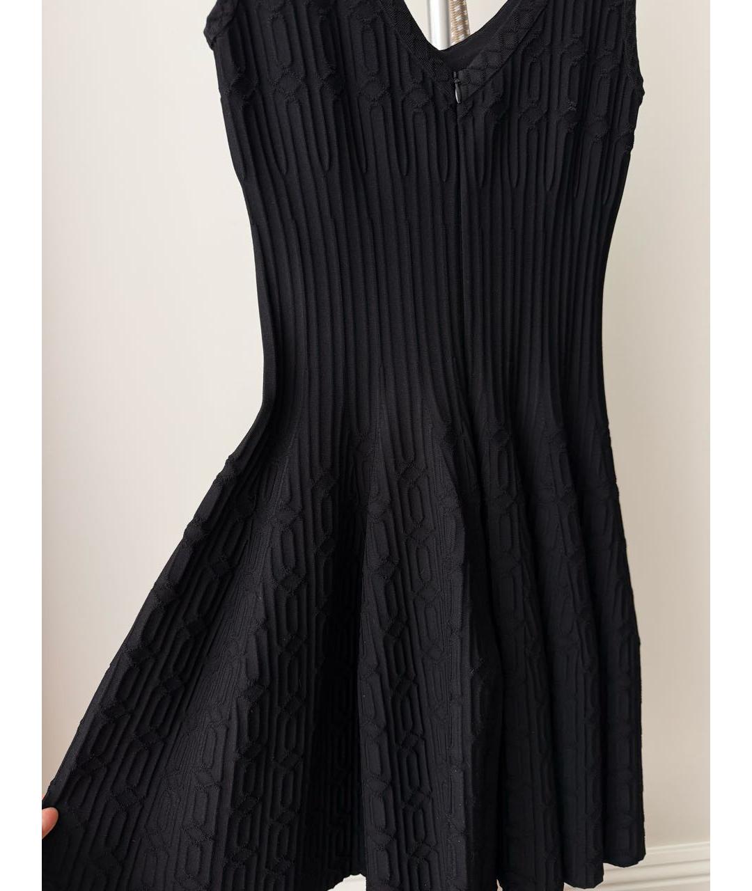 ALAIA Черное вискозное коктейльное платье, фото 4