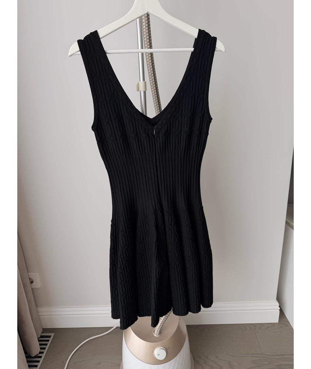 ALAIA Черное вискозное коктейльное платье, фото 2