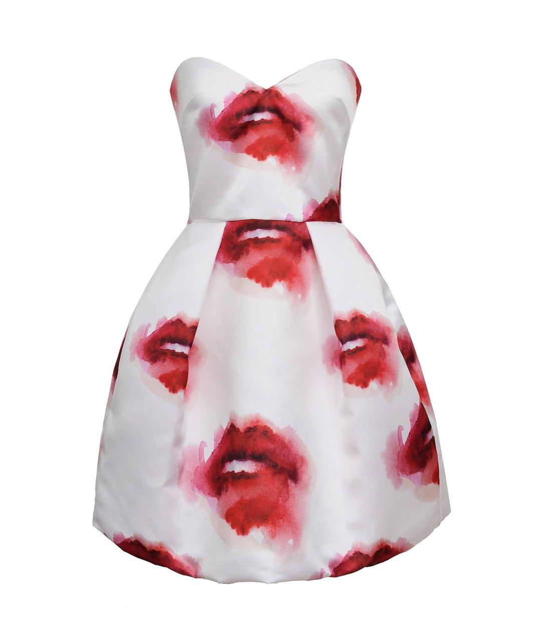 MSGM Белое полиэстеровое коктейльное платье, фото 1