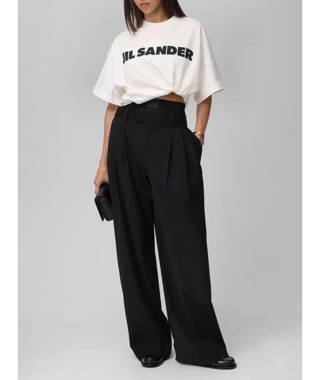 JIL SANDER Белая хлопковая футболка, фото 2