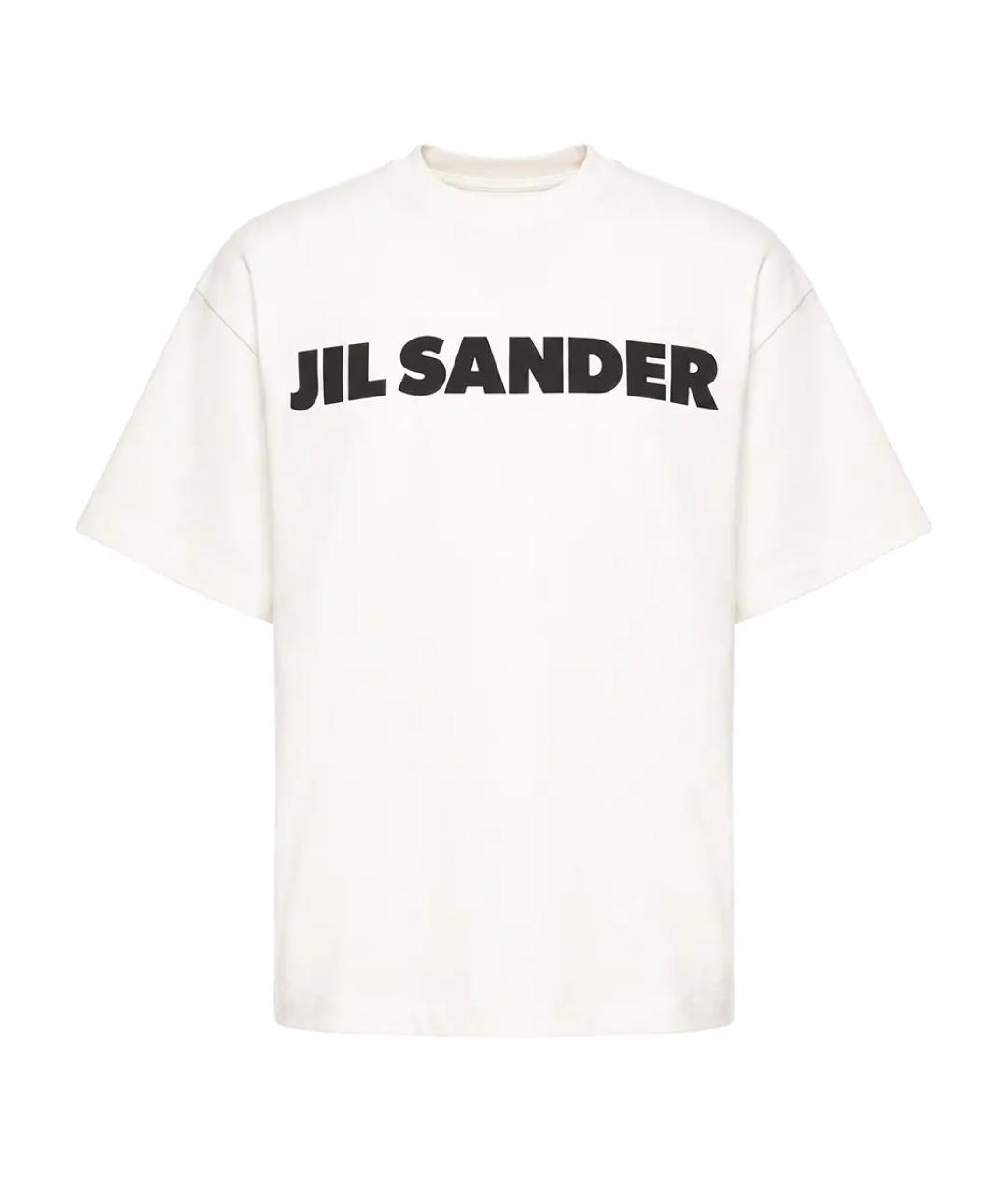 JIL SANDER Белая хлопковая футболка, фото 1