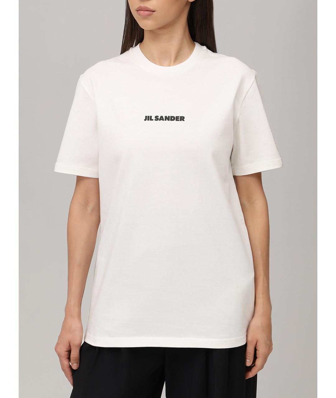 JIL SANDER Белая футболка, фото 4