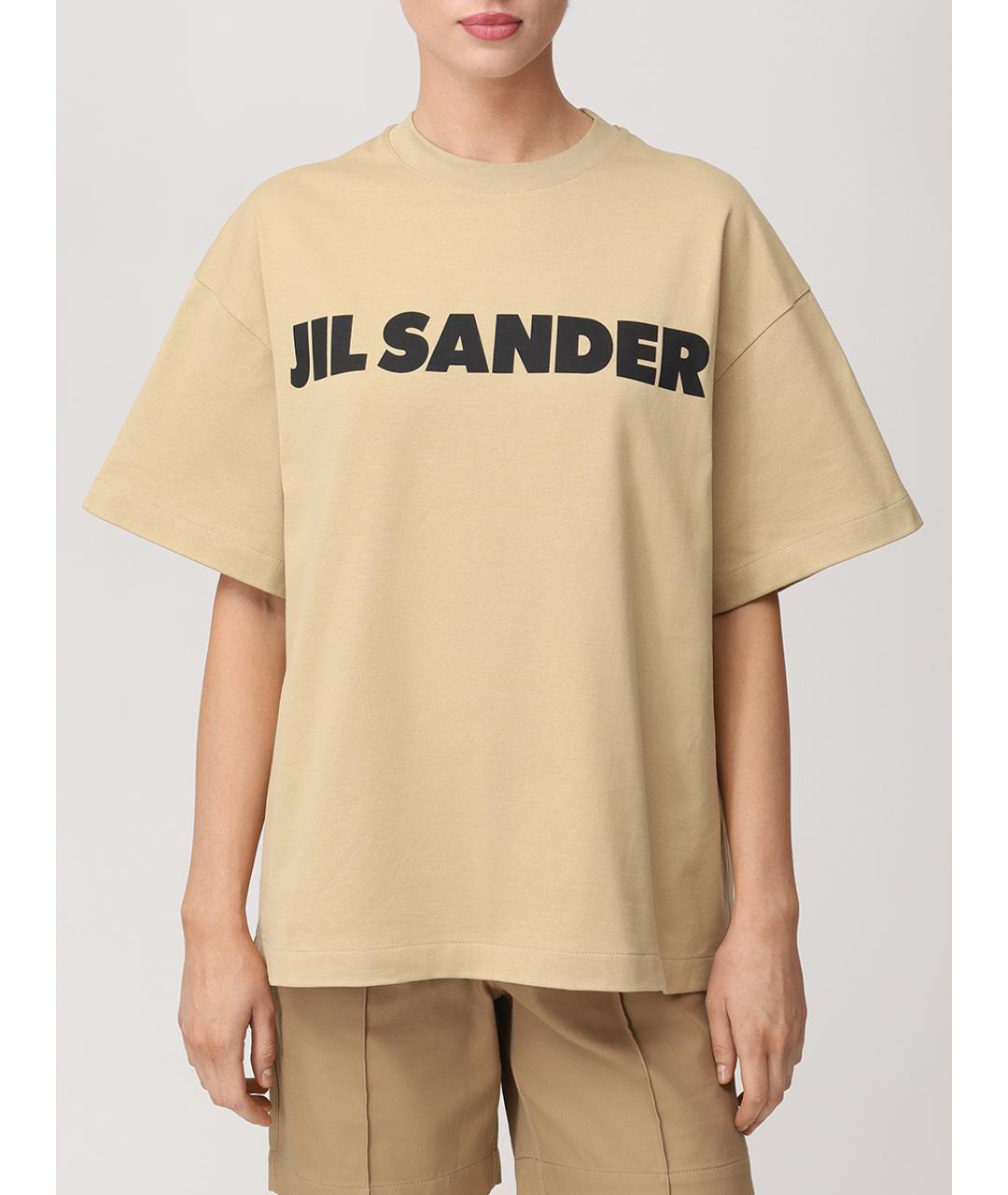 JIL SANDER Бежевая футболка, фото 4