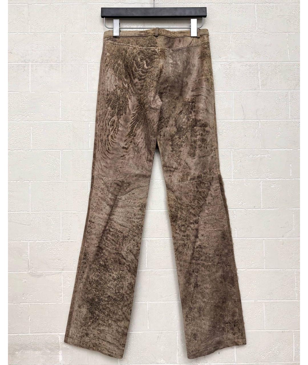 ANN DEMEULEMEESTER Коричневый кожаный костюм с брюками, фото 4