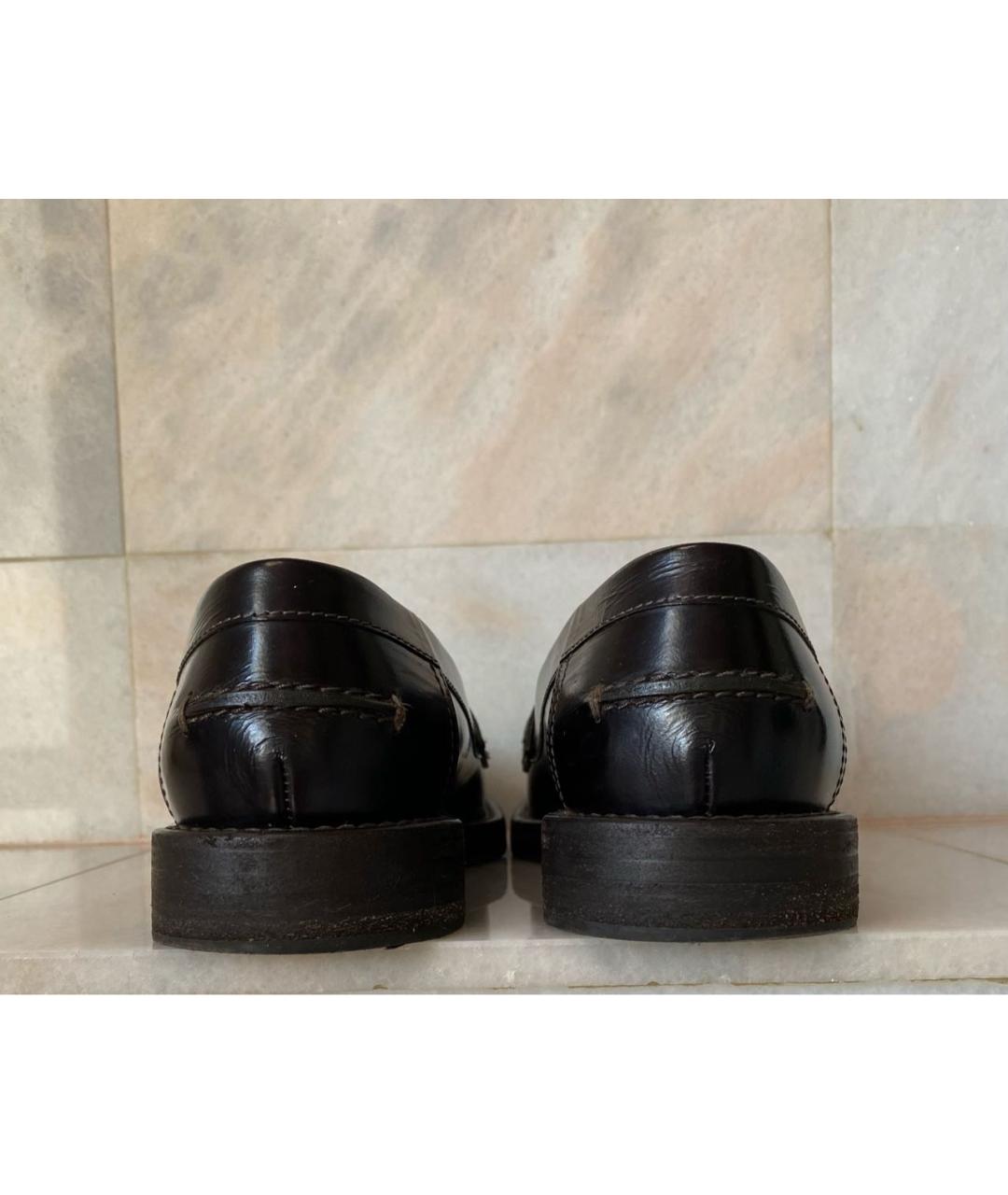 ROCHAS Коричневые кожаные лоферы, фото 4