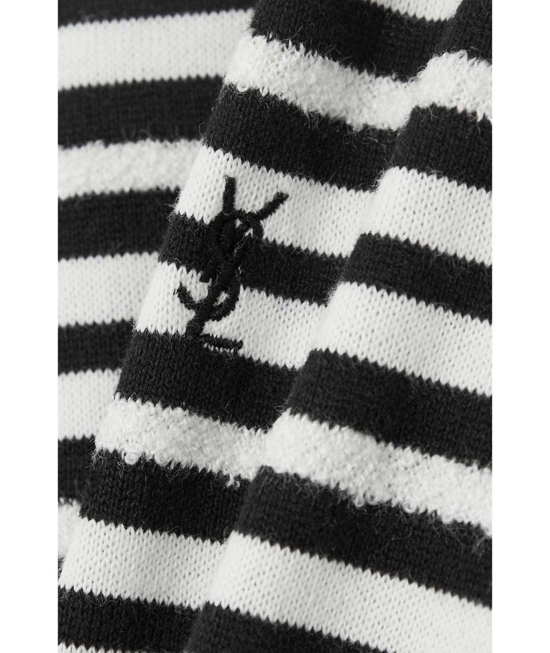 SAINT LAURENT Черная хлопковая майка, фото 5