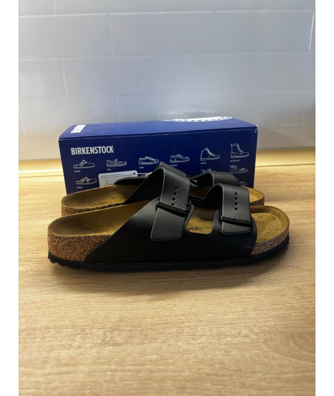 BIRKENSTOCK Черные кожаные сандалии, фото 7