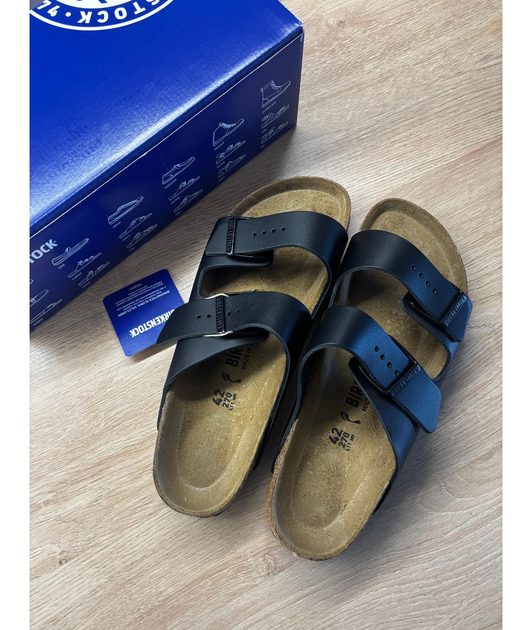 BIRKENSTOCK Черные кожаные сандалии, фото 3