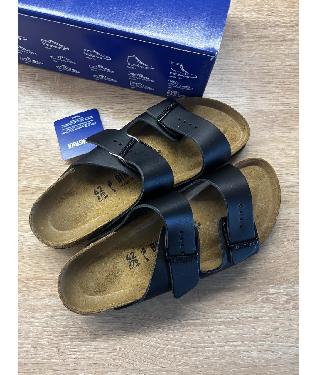 BIRKENSTOCK Черные кожаные сандалии, фото 4