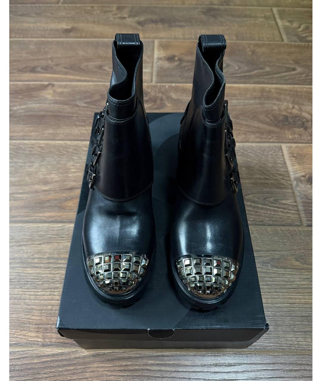 MIU MIU Черные кожаные ботинки, фото 2