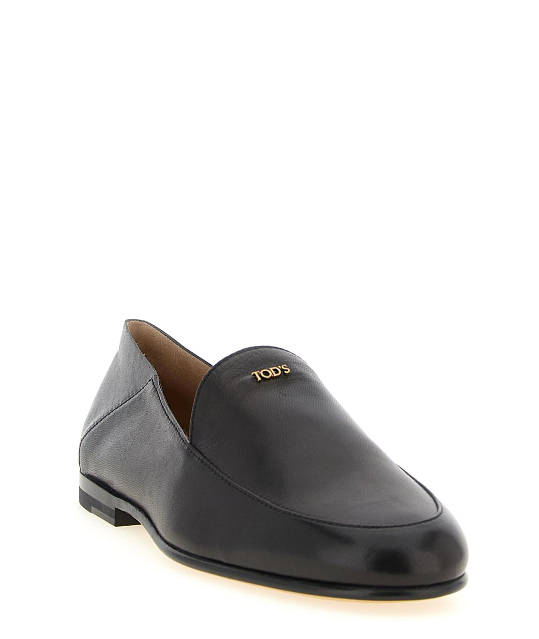 TOD'S Черные кожаные лоферы, фото 2