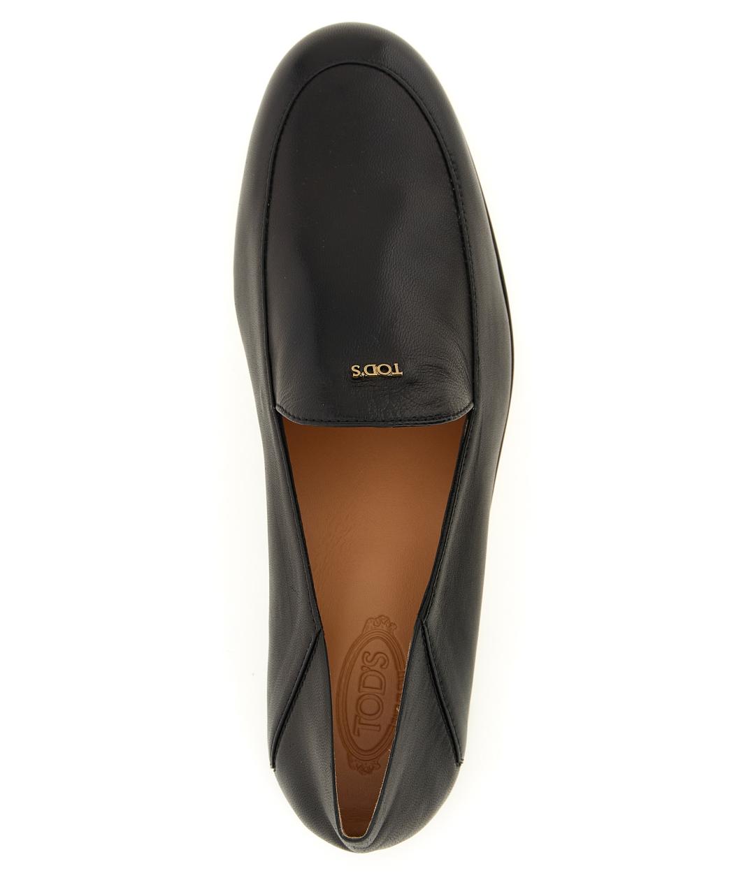TOD'S Черные кожаные лоферы, фото 4