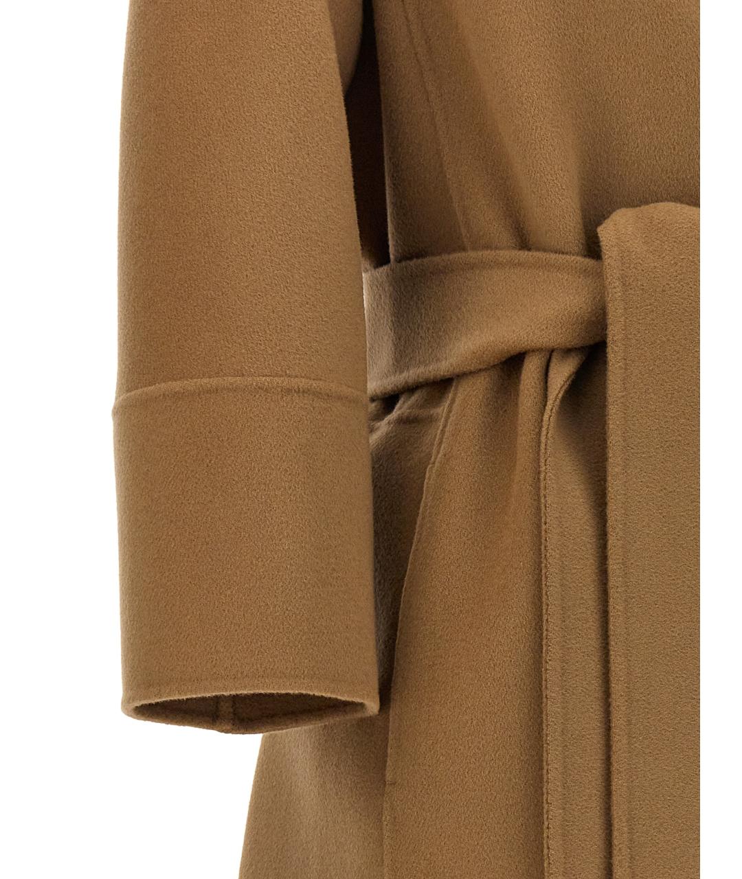 'S MAX MARA Коричневое шерстяное пальто, фото 4