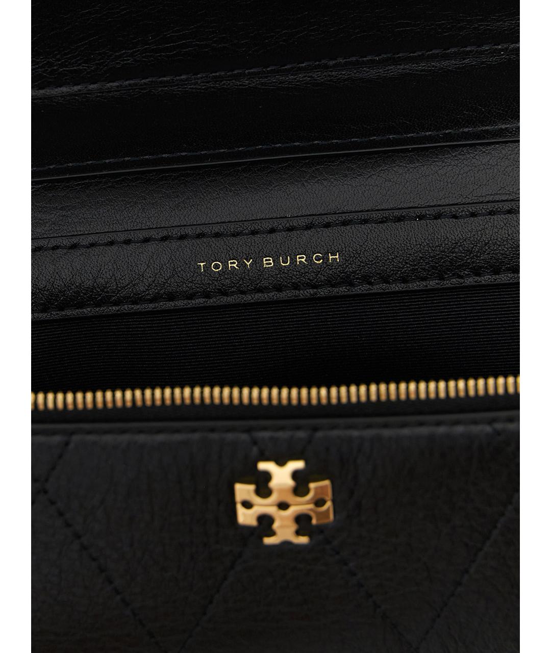 TORY BURCH Черная кожаная сумка через плечо, фото 4