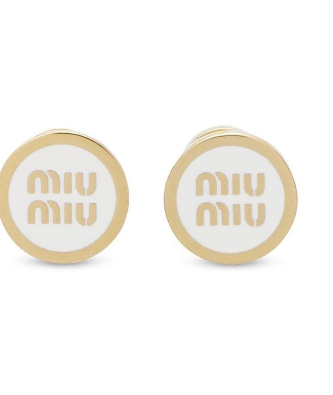 MIU MIU Золотые металлические серьги, фото 1