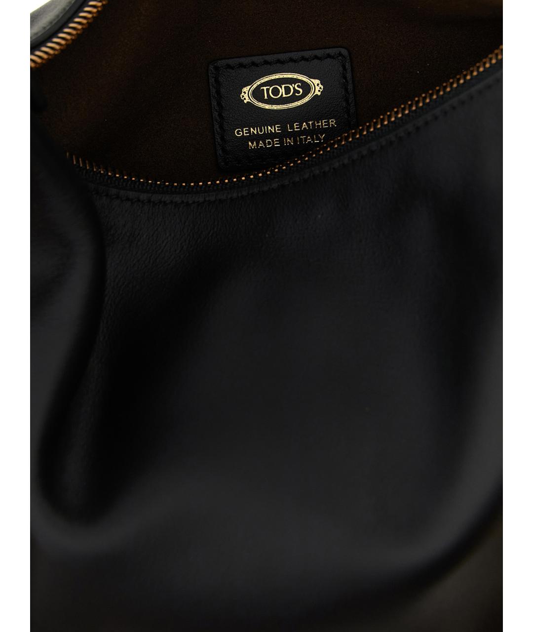 TOD'S Черная кожаная сумка через плечо, фото 4