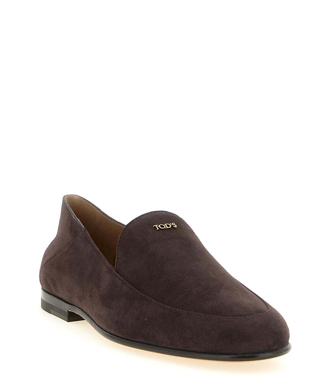 TOD'S Коричневые замшевые лоферы, фото 2