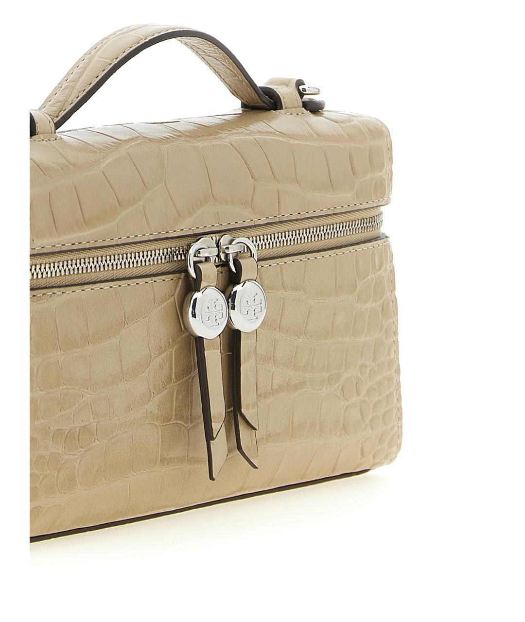 TORY BURCH Бежевая кожаная сумка через плечо, фото 3