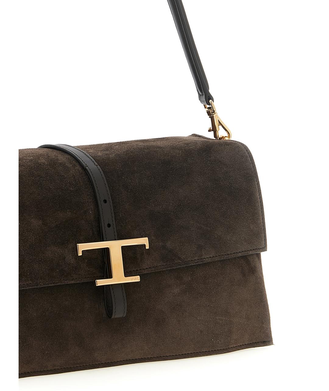 TOD'S Коричневая замшевая сумка через плечо, фото 3