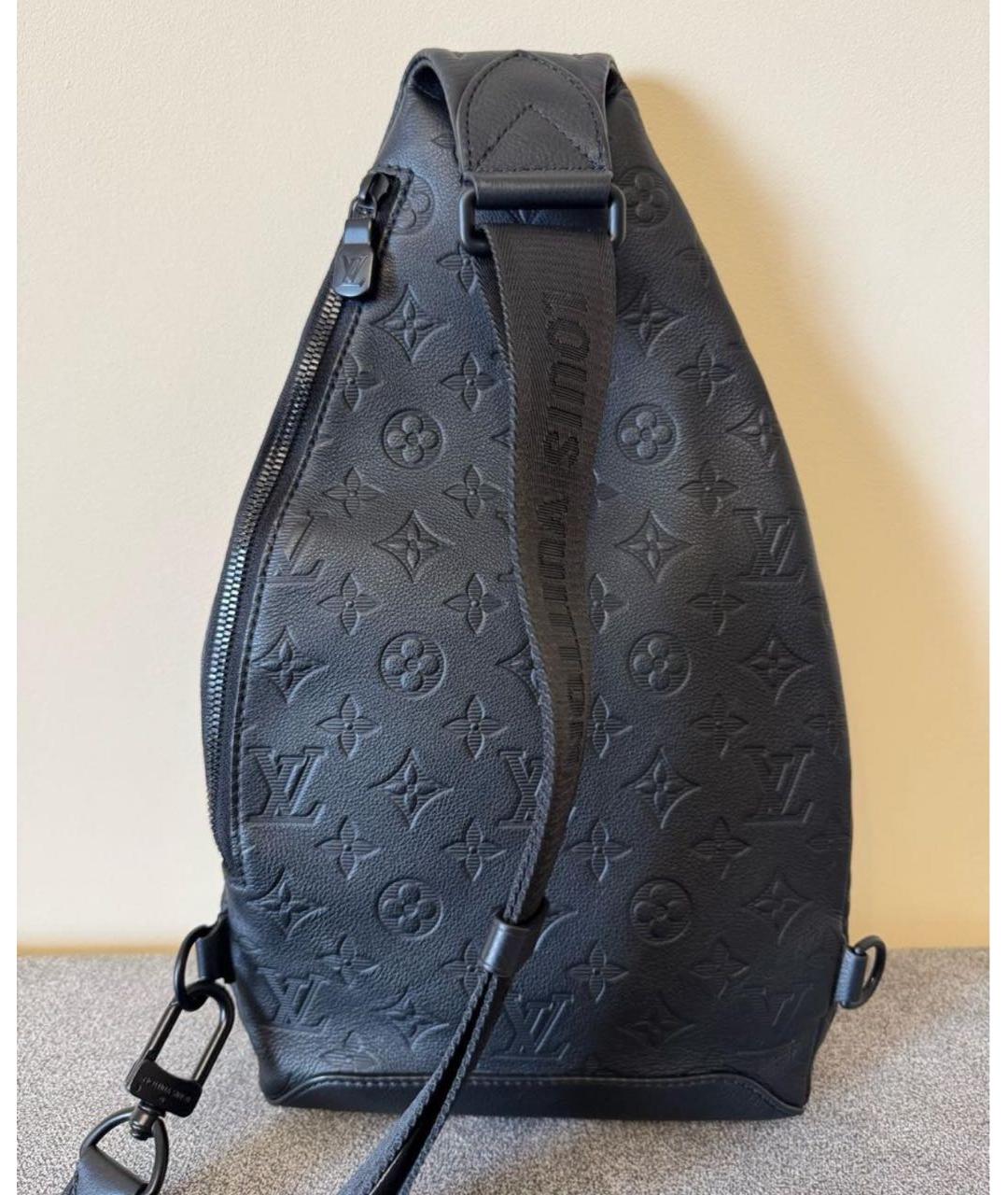 LOUIS VUITTON Черная кожаная сумка на плечо, фото 2
