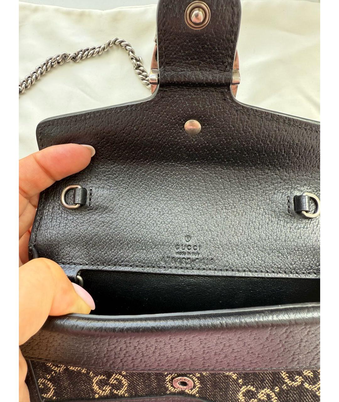 GUCCI Черная тканевая сумка через плечо, фото 3