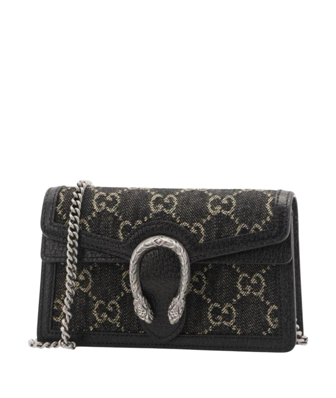 GUCCI Черная тканевая сумка через плечо, фото 1