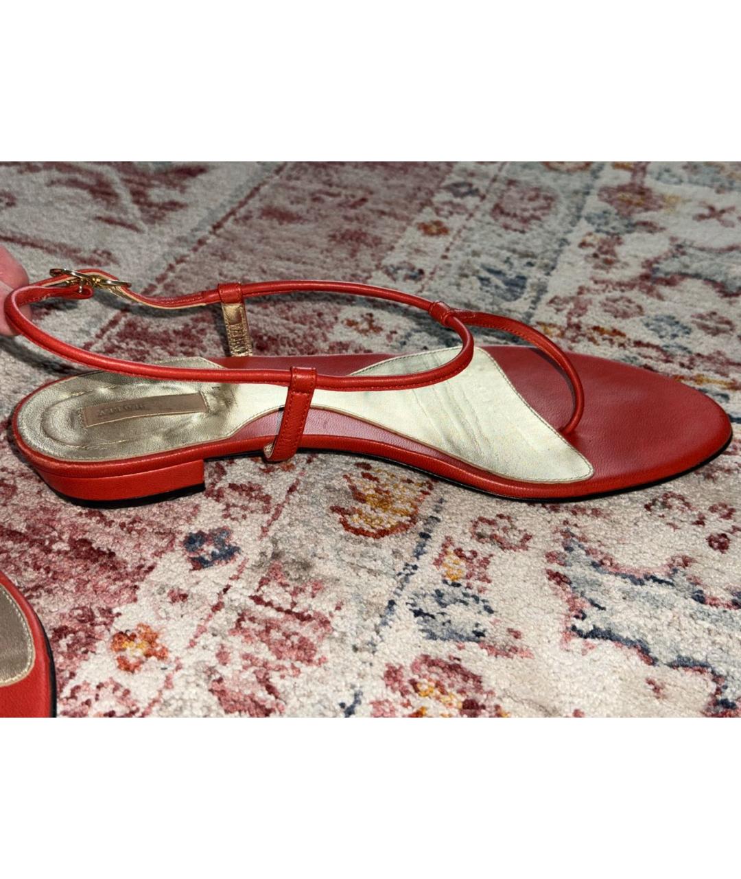 BALLY Красные кожаные сандалии, фото 8
