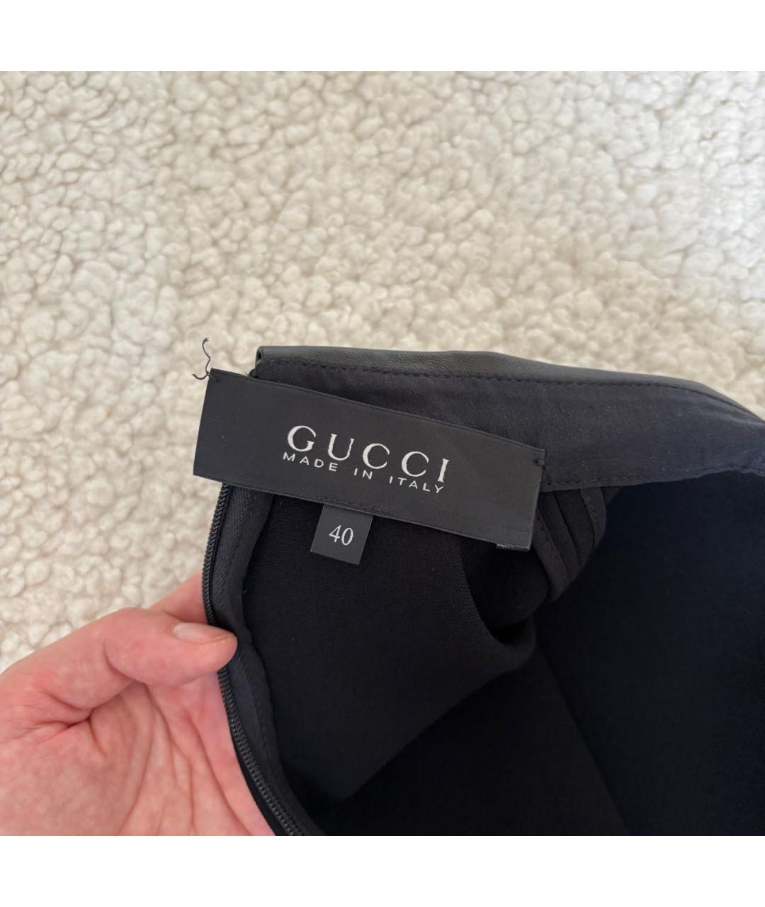 GUCCI Черное ацетатное вечернее платье, фото 5