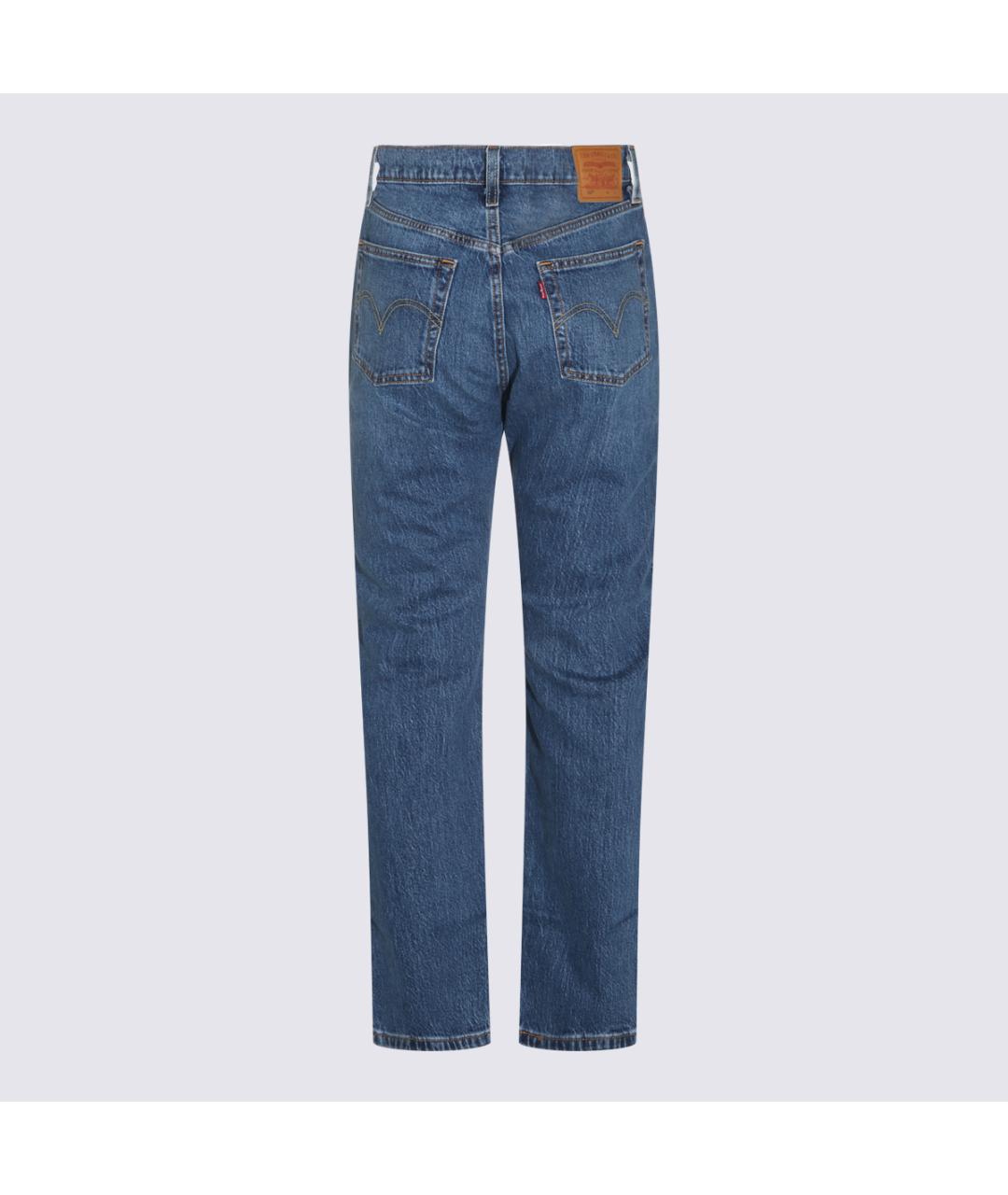 LEVI'S Синие хлопковые прямые джинсы, фото 2