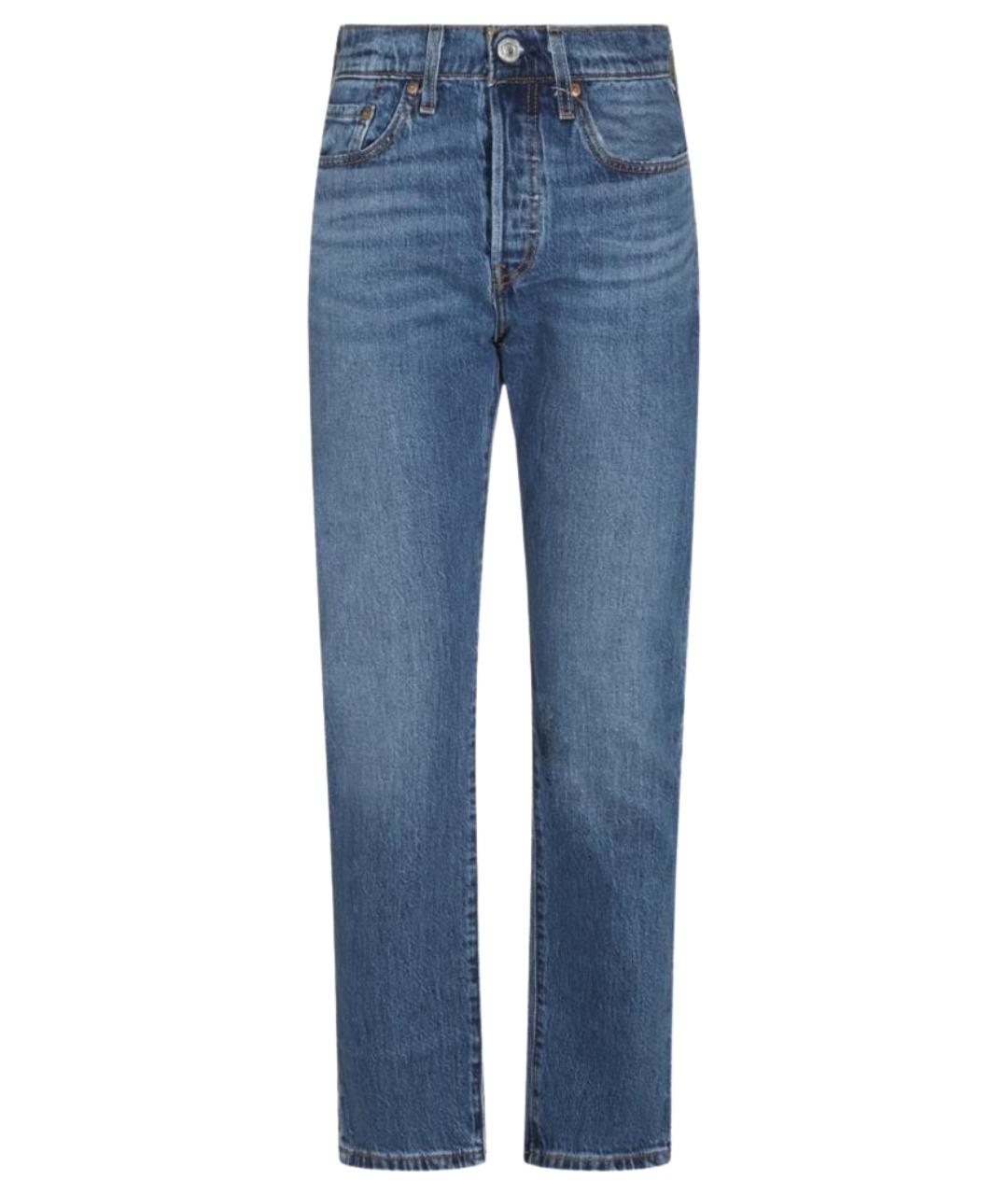 LEVI'S Синие хлопковые прямые джинсы, фото 1