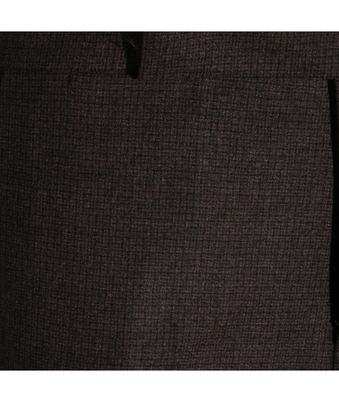 LARDINI Коричневые шерстяные классические брюки, фото 3