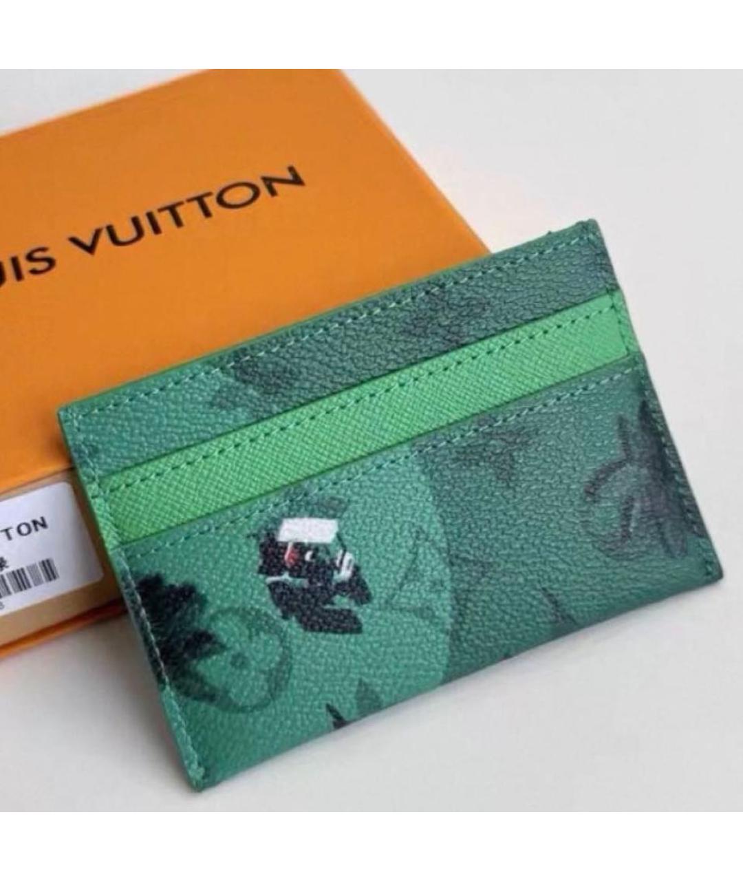 LOUIS VUITTON Зеленый кардхолдер, фото 2