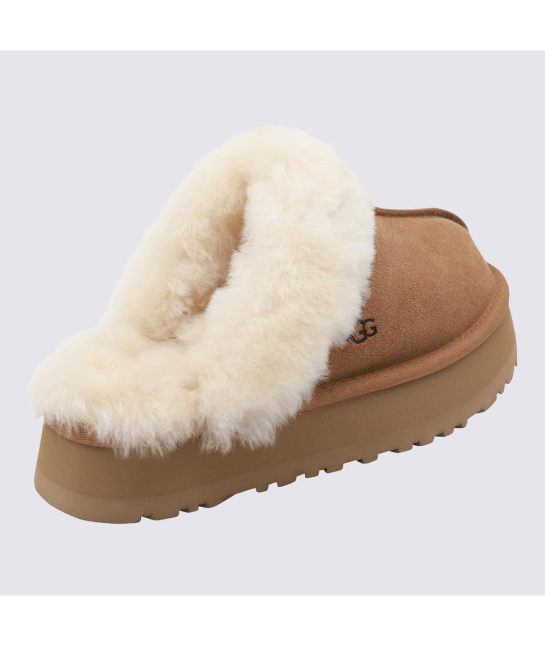 UGG Бежевые замшевые сабо, фото 2
