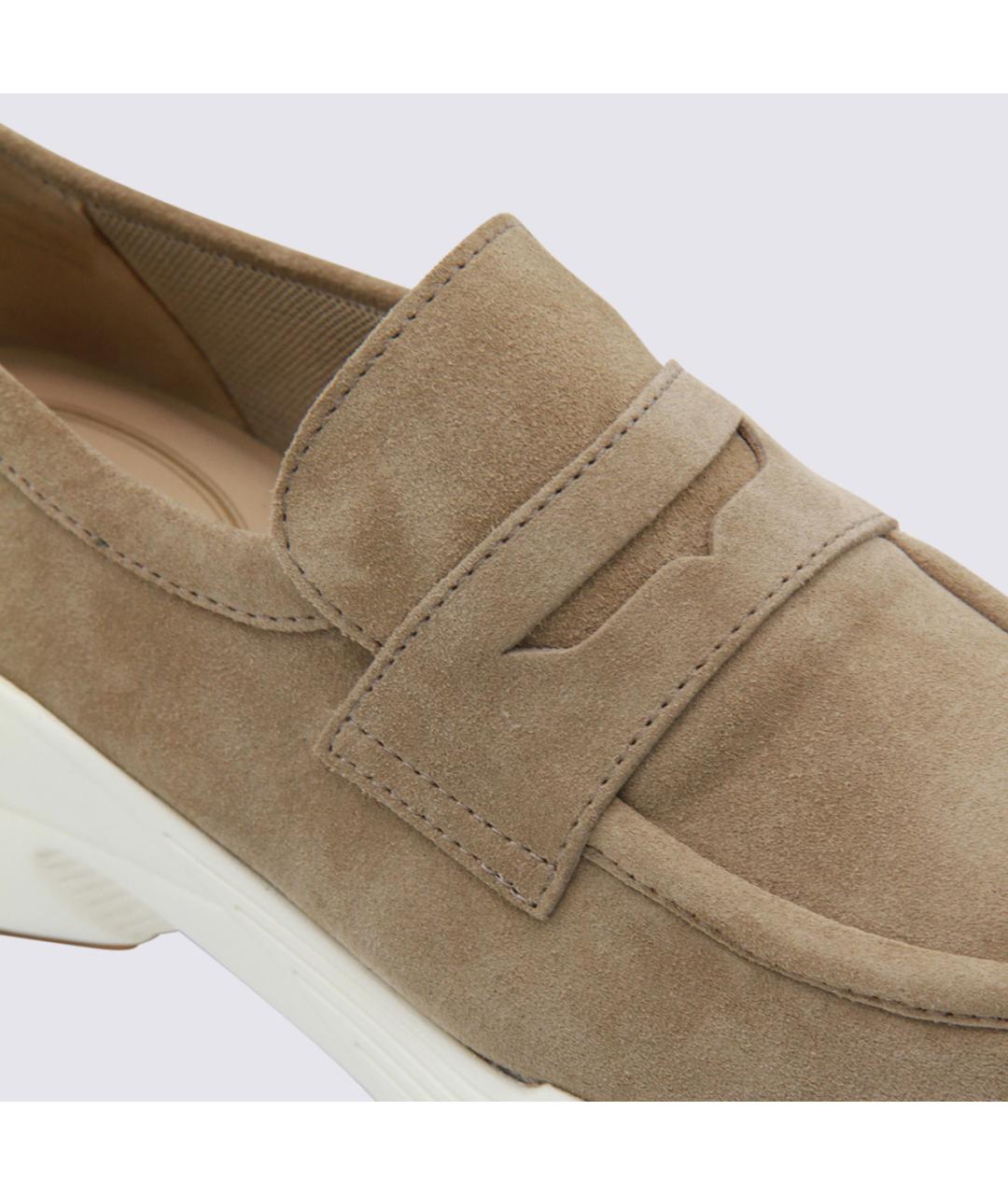TOD'S Бежевые замшевые лоферы, фото 4
