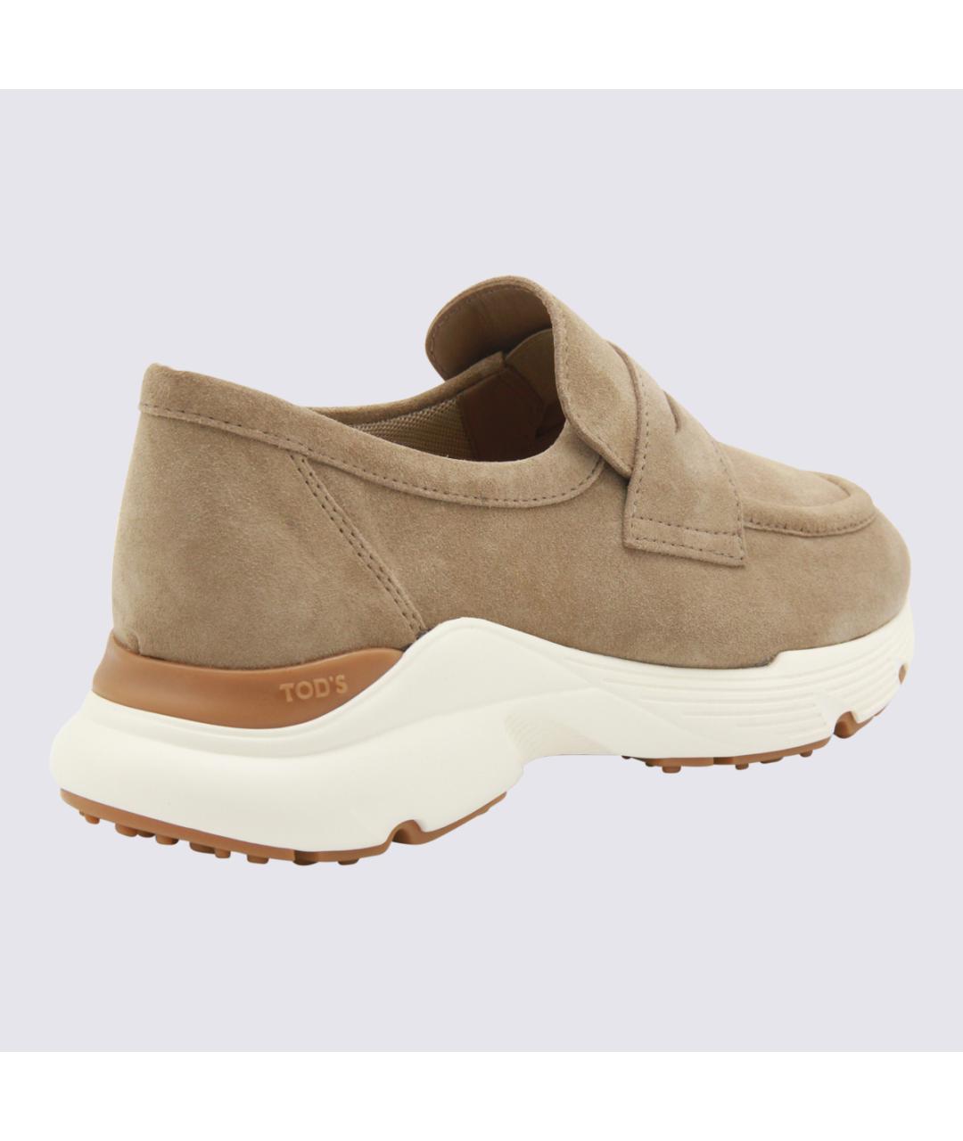 TOD'S Бежевые замшевые лоферы, фото 3