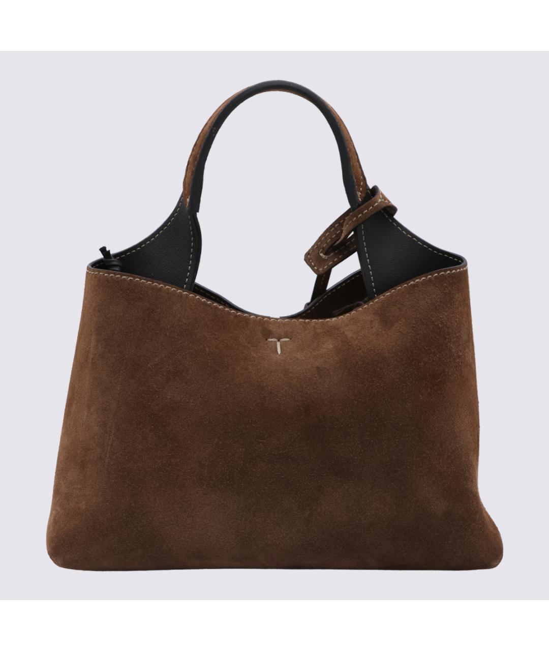 TOD'S Коричневая замшевая сумка тоут, фото 3