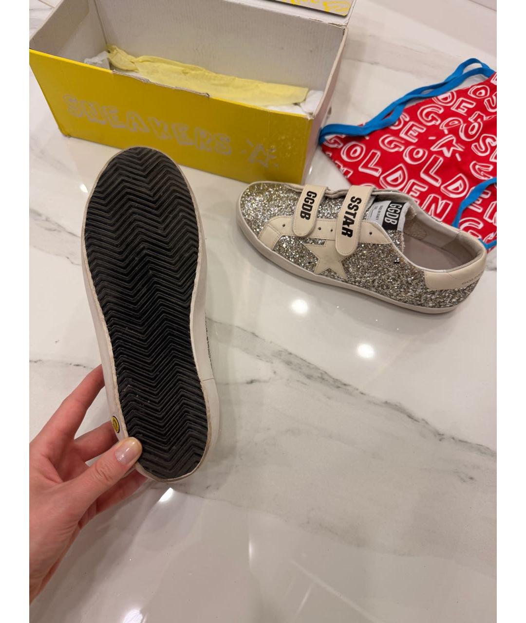 GOLDEN GOOSE Серебряные кеды, фото 6
