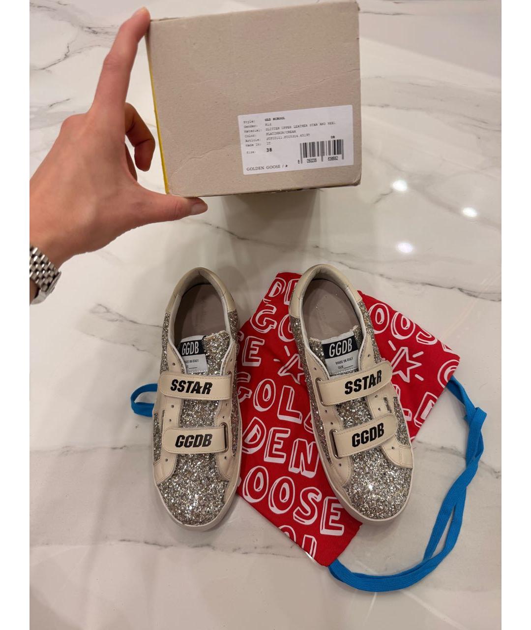 GOLDEN GOOSE Серебряные кеды, фото 8