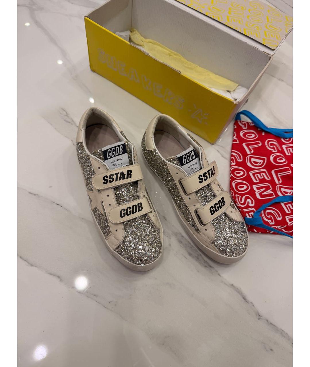 GOLDEN GOOSE Серебряные кеды, фото 5