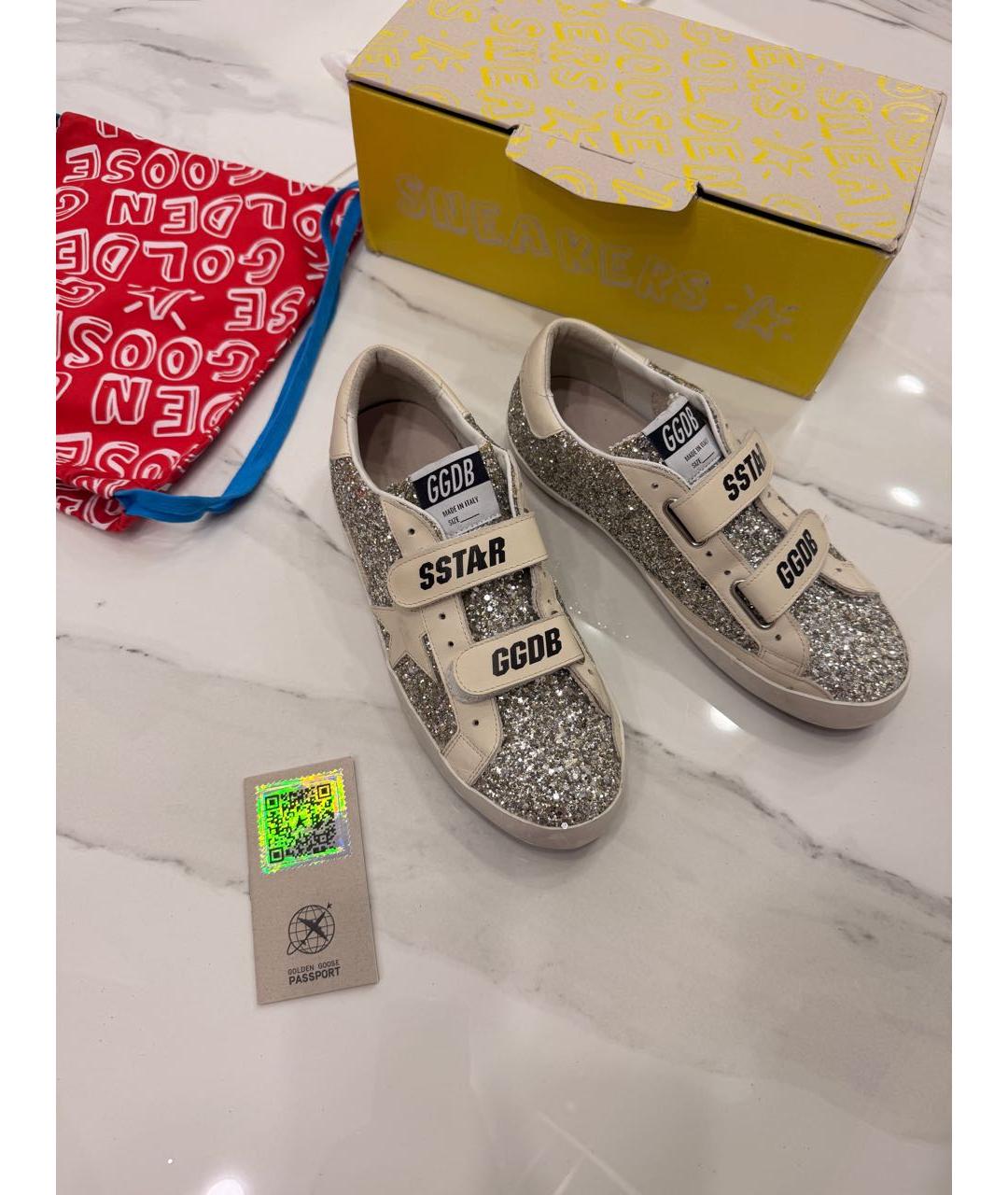 GOLDEN GOOSE Серебряные кеды, фото 2