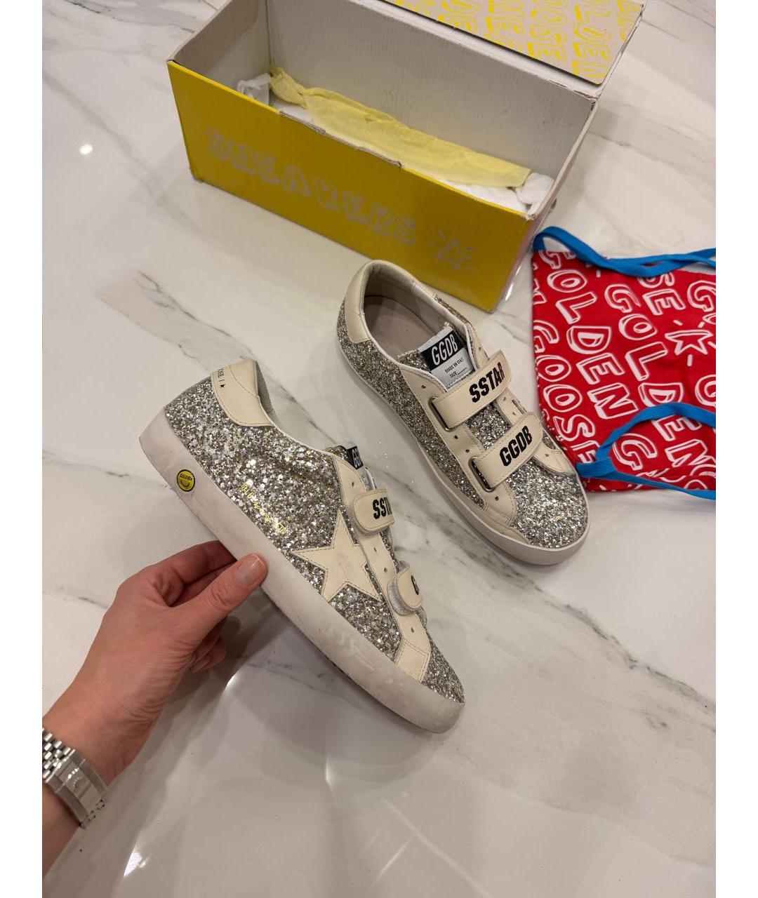 GOLDEN GOOSE Серебряные кеды, фото 7