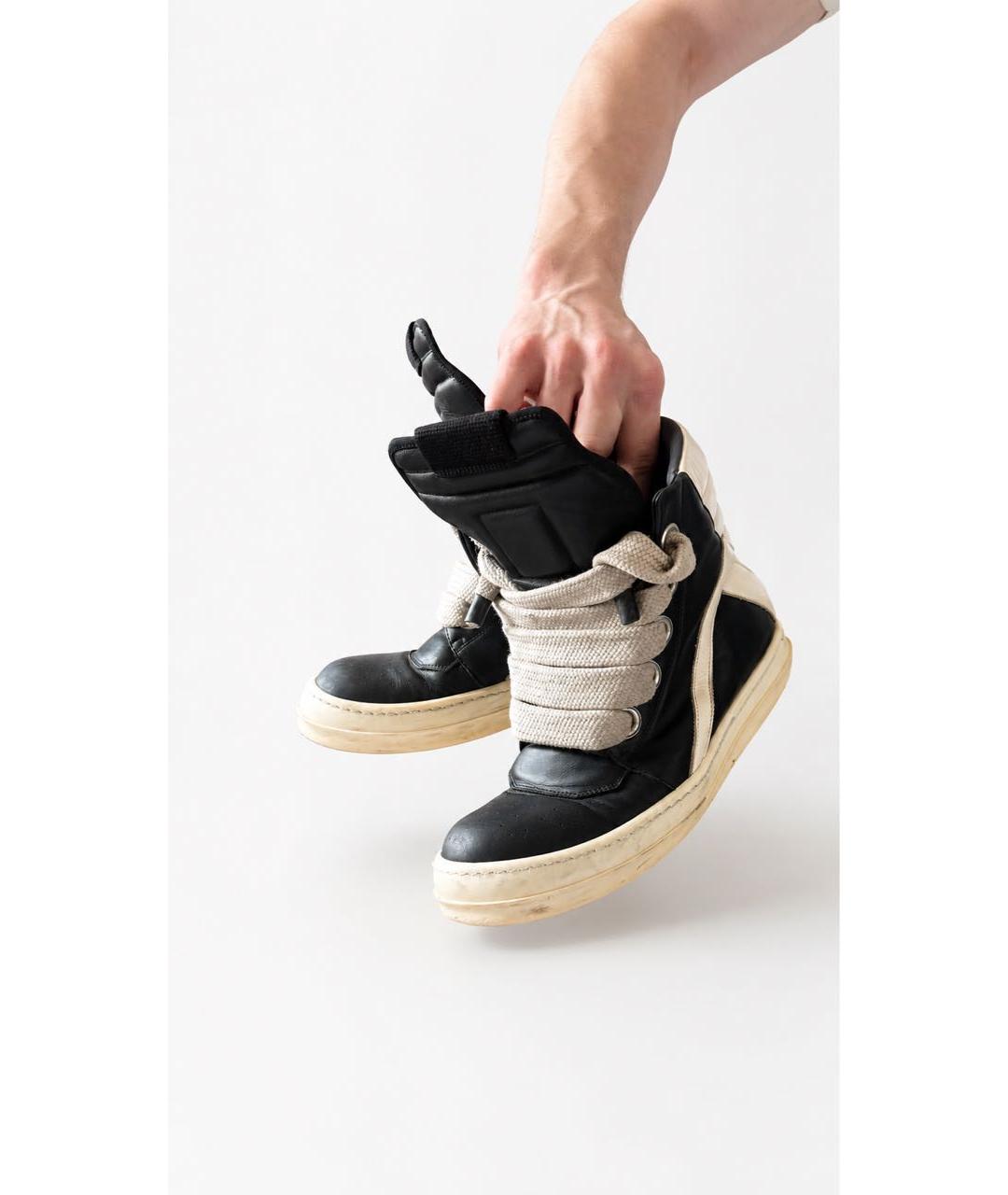 RICK OWENS Черные кроссовки, фото 5
