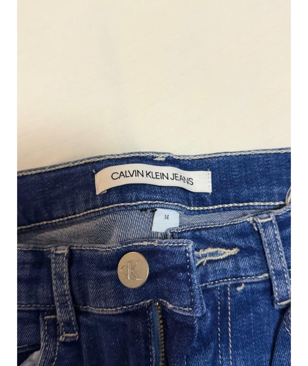 CALVIN KLEIN Темно-синие деним детские джинсы, фото 2