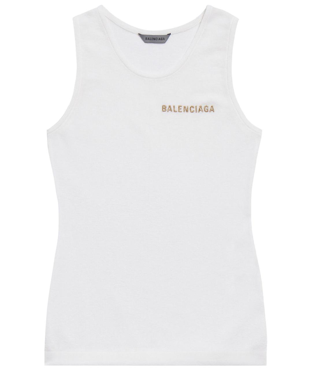 BALENCIAGA Белая хлопковая майка, фото 1