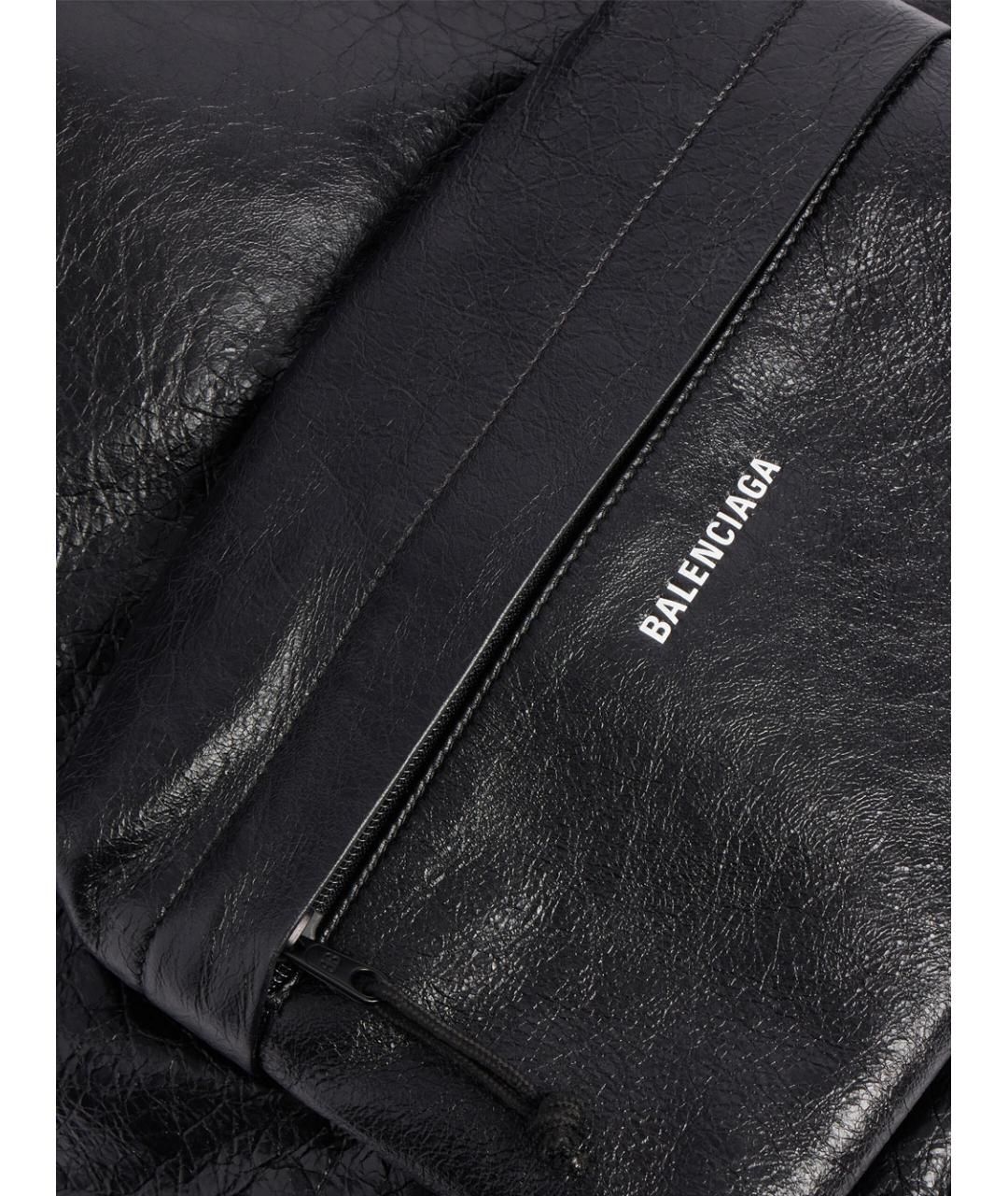 BALENCIAGA Черный кожаный рюкзак, фото 7