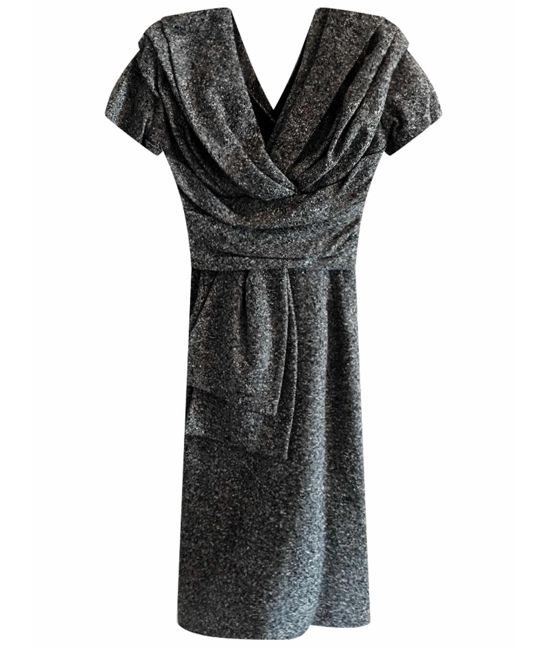 CHRISTIAN DIOR Серое шерстяное платье, фото 1