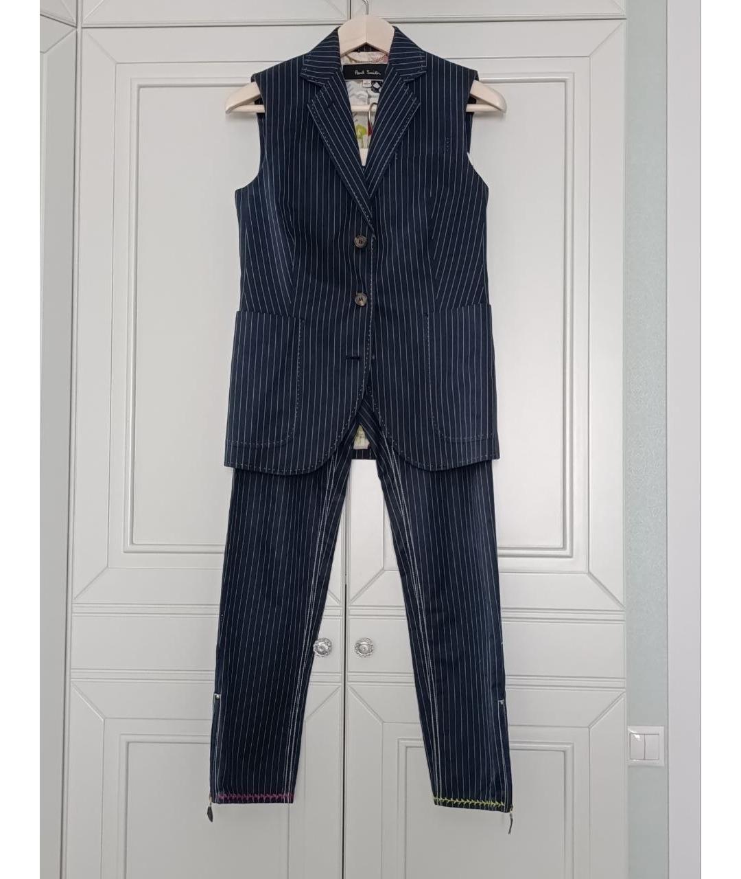 PAUL SMITH Темно-синий хлопковый костюм с брюками, фото 9