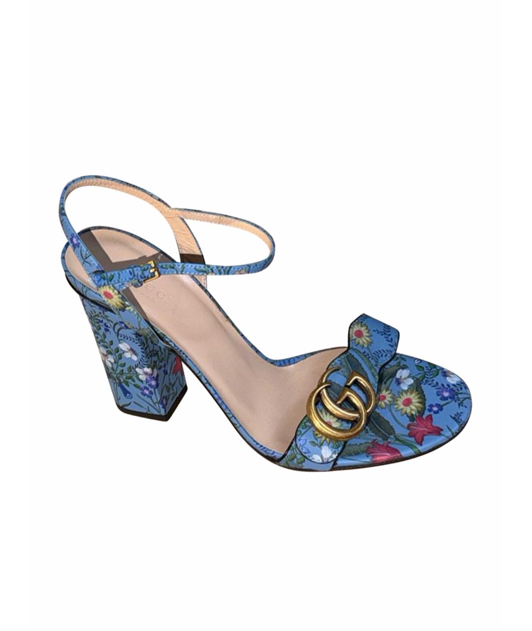 GUCCI Голубые босоножки, фото 1